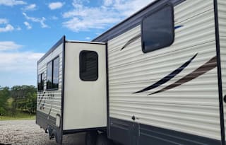 Puma bunkhouse camper with outside kitchen