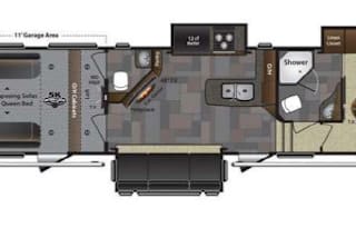 Keystone Fuzion 371 w/ optional golf cart