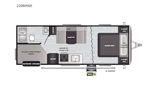 "Trixie" bunk bed, pet friendly & master bedroom
