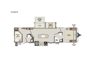2020 Bullet 330BHS Full Bunks+ 2 Baths