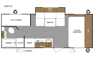 2019 Forest River RV Surveyor Bunk House