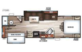 2018 Forest River RV Cherokee Grey Wolf 27DBS