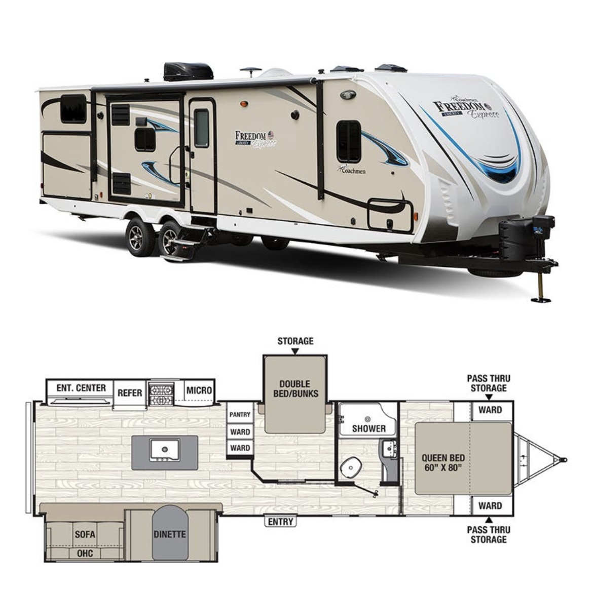 travel trailer sleeps 10