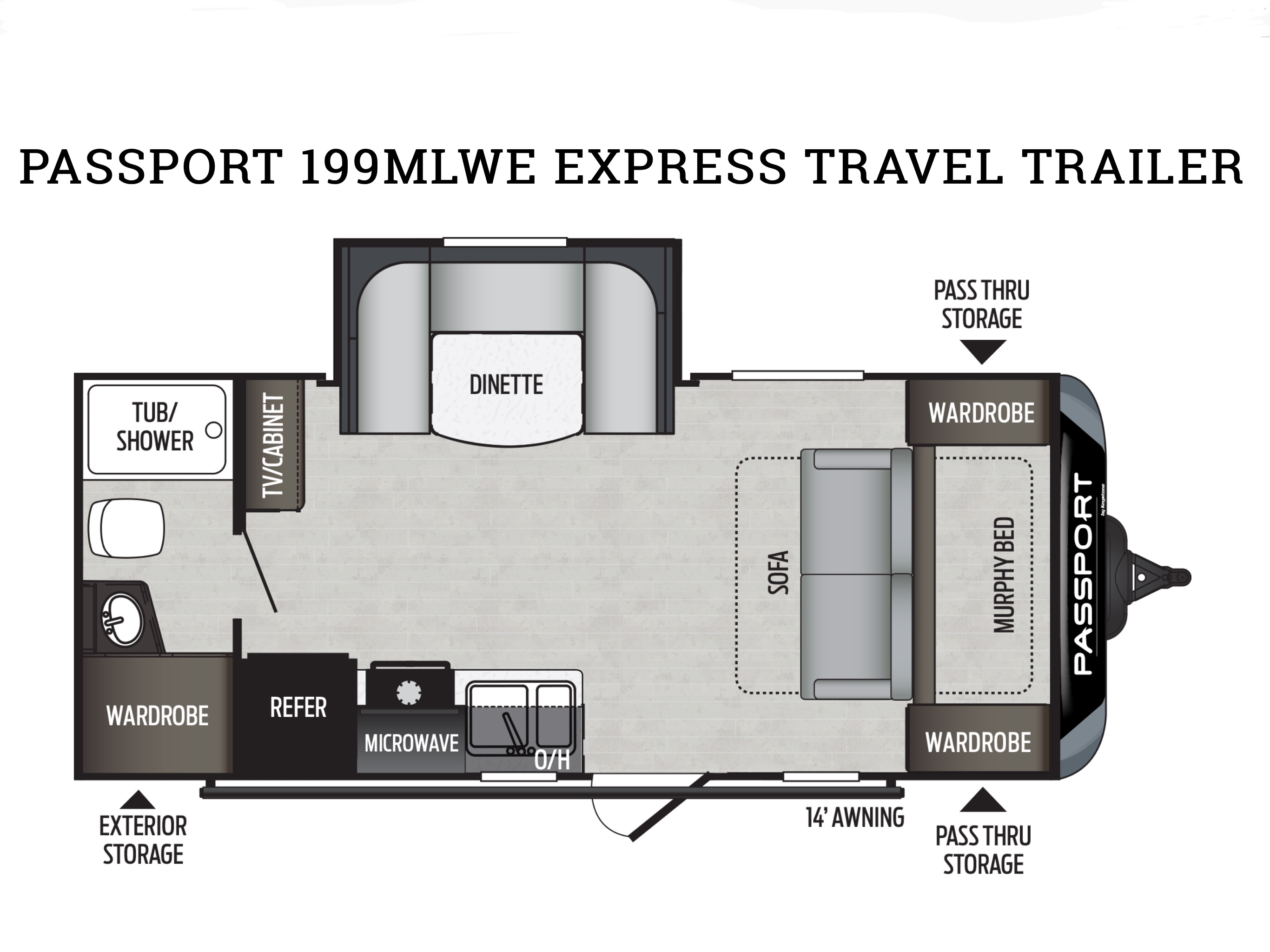 2019 Keystone Passport 199 Mlwe Travel Trailer Rv For Rent 9938