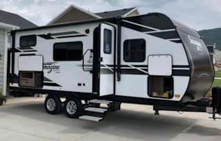 Family Set-up Camper, Ready to Roll Out!