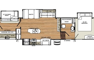 2 Bedroom, 2 Bath Luxury RV