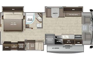 2022 Entegra Coach - Vision XL Floorplan: 36A Bunk