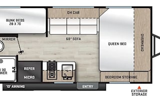 2024 Catalina Sleeps 5 With Bunk Beds!