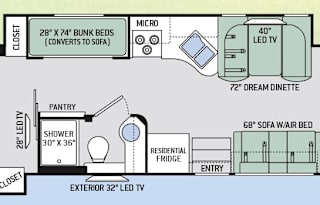 2013 Thor Palazzo Diesel Pusher Bunkhouse