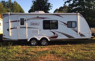 Glamping land yacht on the Burnt Marshmallow.