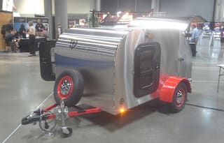 Cute Retro Red Teardrop Trailer