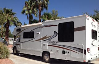 This RV has a very nice layout for a family.
