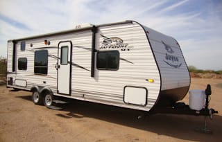 Immaculate 2016 Jayco Jayflight 264BHW Lite Weight Bunkhouse Travel Trailer