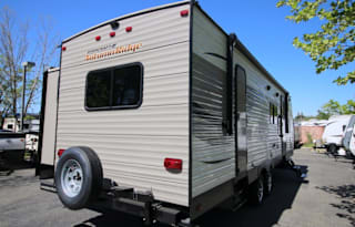 RV Trailer Delivered to Your Reserved Camping site