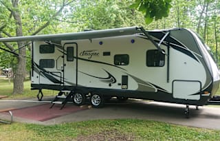 Beautiful bunkhouse trailer.