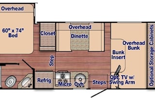 Small class C with dinette and queen bed - unit 1