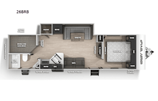 2022 Forest River RV Cherokee Grey Wolf 26BRB