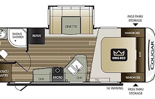 2019 Keystone RV Cougar Half-Ton Series 22RBS