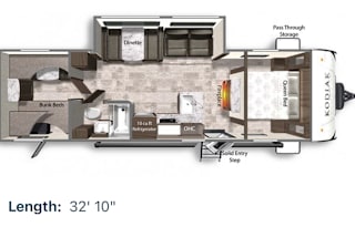 2021 Dutchmen RV Kodiak SE with private bunk room!
