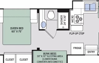 Fully Stocked 2018 Class C Bunkhouse