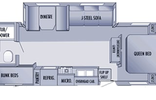 Beautifully updated 2006 Jayco Jay Flight with comfy queen and bunks! - Huge slideout