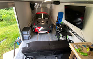 2021 Stealth 8.5x28 Race Car Hauler with room to sleep.