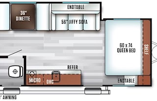 Easy to Tow Queen Memory Foam 2 Conversion Beds
