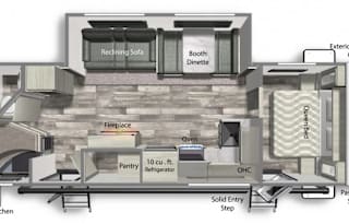 Bunkhouse Getaway - 32ft - Sleeps 8 - Solar
