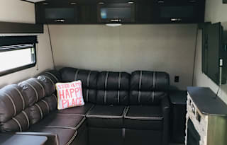 Aaron and Kim's Luxury Travel Trailer 38FT Sleeps 6 Comfortably