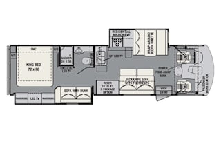 Family RV with a King Bed and Bunk Beds
