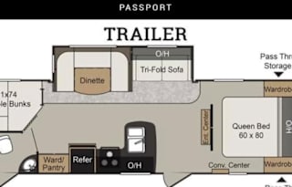 Keystone Passport 2810BH *Family & Pet Friendly*