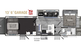 2024 Torque Travel Trailer Toy Hauler(rear deck)
