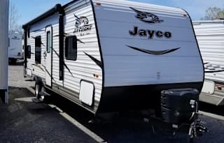 “Wanderhaven” is our 2018 Jayco 26’ Bunk House