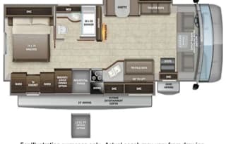 Double opposing slides = large living space