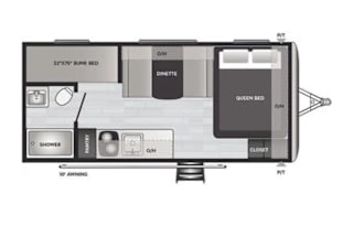 Cozy Keystone Springdale Mini with Bunk Beds