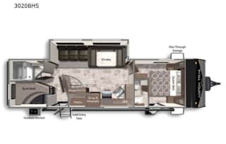 *Private Bathroom** 2022 Aspen Trail 38’ Bunkhouse