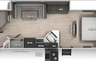 2021 Forest River RV Cherokee Grey Wolf 26DBH