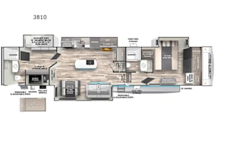 44' 5th Wheel w/ Rear Bath/Bunkhouse Sleeps 8