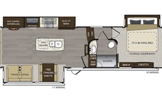 2018 Keystone RV Alpine 3650RL