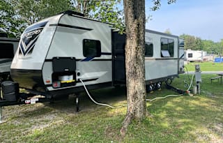 Spacious 2019 Venture SportTrek 320VIK Bunk Room