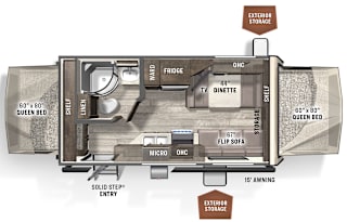 2013 Rockwood Roo 19ft hybrid easy to pull!