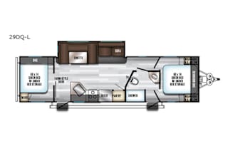 2020 Alpha Wolf 29DQ-L. Two Real Bedrooms w/ NO BUNKS!!!