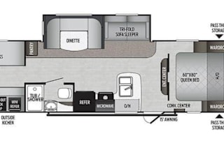 2001 Keystone w/BUNKHOUSE & Outdoor Kitchen!
