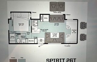2021 Winnebago Spirit 26T couple & small family
