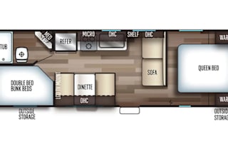 2018 Forest River RV Cherokee Grey Wolf 26DJSE