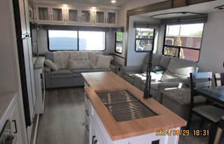 36' With Three Slides and Outdoor Kitchen