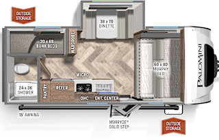 2022 Palomino Sleeps 5 With Bunk Beds & Solar!