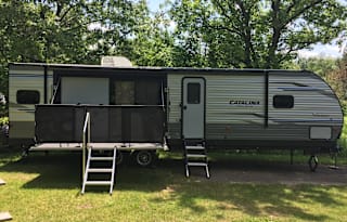 Walk off deck, well stocked, delivered only.