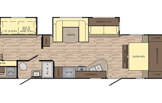 Zinger 2 bed room bunk house