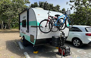 Retro style glamping. Time travel in a modern RV